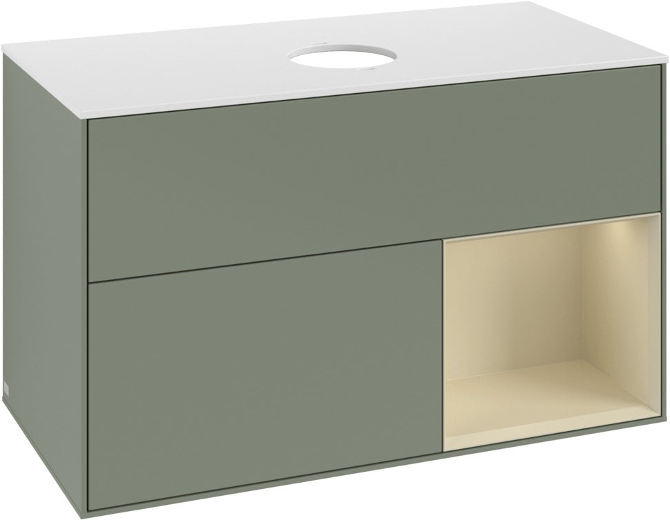 Villeroy & Boch Finion Waschtischunterschrank FA21GFGF 1000 mm Glossy White Lacquer