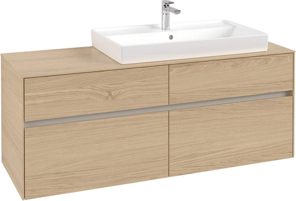 Villeroy & Boch Waschtischunterschrank Collaro C090 Nordic Oak 1400 mm mit 4 Auszügen und SoftClosing