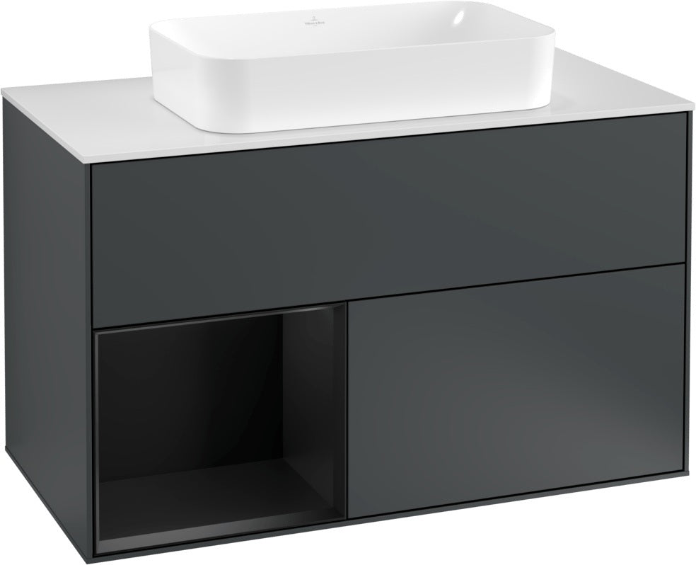 Villeroy & Boch Waschtischunterschrank Finion G241GF Glossy White Lacquer 1000 mm mit Beleuchtung