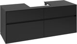Villeroy & Boch Waschtischunterschrank Collaro C073 1400 mm Volcano Black mit SoftClosing