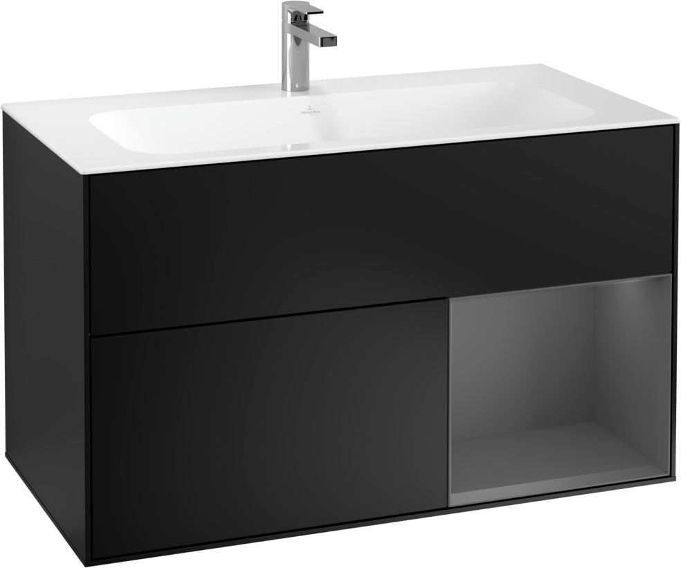 Villeroy & Boch Finion Waschtischunterschrank 996 mm White Matt Lacquer mit Beleuchtung