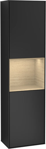 Villeroy & Boch Hochschrank Finion F460GF – 418 mm, Glossy White Lacquer, mit Beleuchtung & SoftClosing