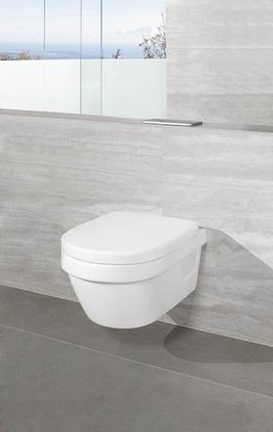 Villeroy & Boch Architectura WC-Set 4687HR – Wand-Tiefspüler spülrandlos mit SoftClosing-Sitz