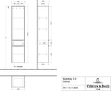 Villeroy & Boch Hochschrank Subway 3.0 C59100 – Brilliant White, 400 mm, mit SoftClose