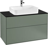 Villeroy & Boch Finion Waschbeckenunterschrank 1000 mm Glossy White mit LED-Beleuchtung