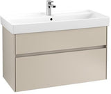 Villeroy & Boch Collaro Waschtischunterschrank 954 mm Weiß mit LED-Beleuchtung und 2 Auszügen