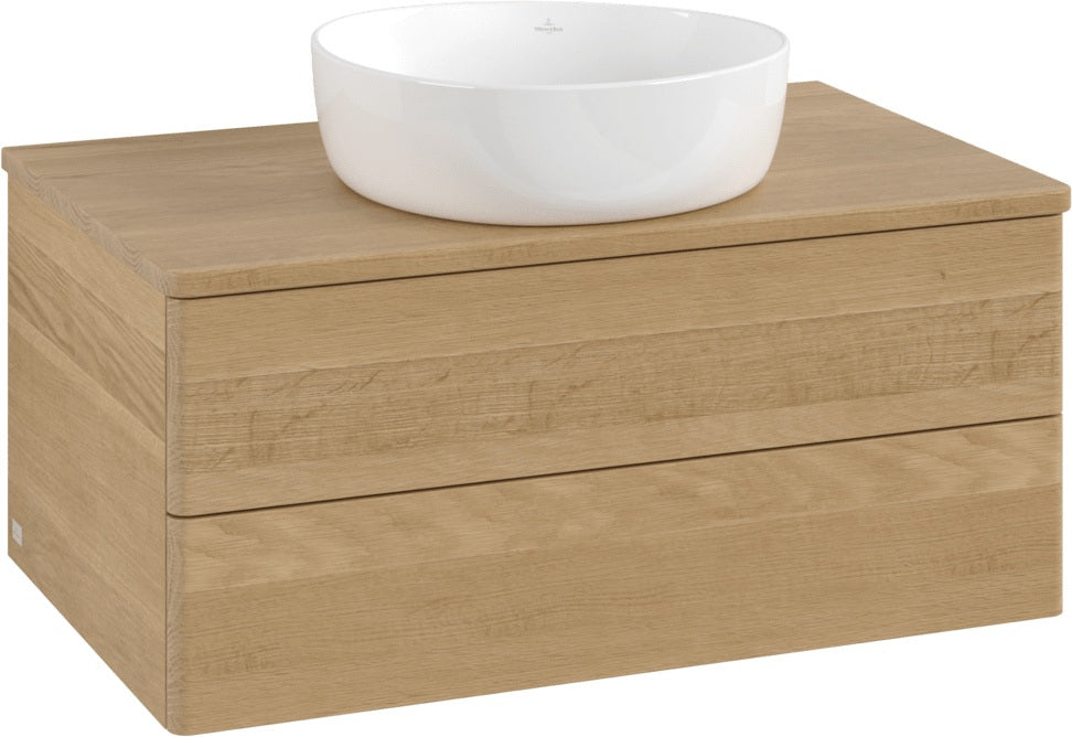 Villeroy & Boch Antao Waschtischunterschrank 800 mm Warm Walnut mit LED-Auszugsbeleuchtung