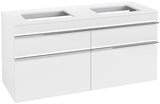 Villeroy & Boch Venticello Waschtischunterschrank 1257 mm Glossy White, 4 Auszüge, für 2 Waschtische