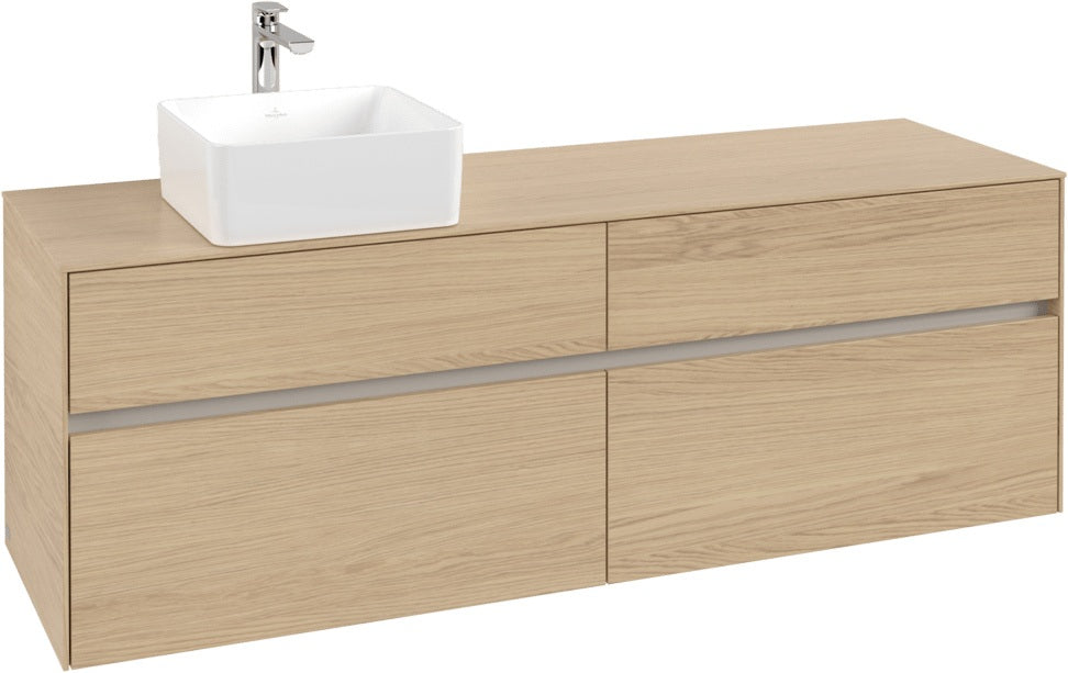 Villeroy & Boch Waschtischunterschrank Collaro C050 Nordic Oak 1600 mm mit Hahnlochbohrung