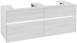 Villeroy & Boch Collaro Waschtischunterschrank 1400 mm mit LED-Beleuchtung und 4 Auszügen in Soft Grey