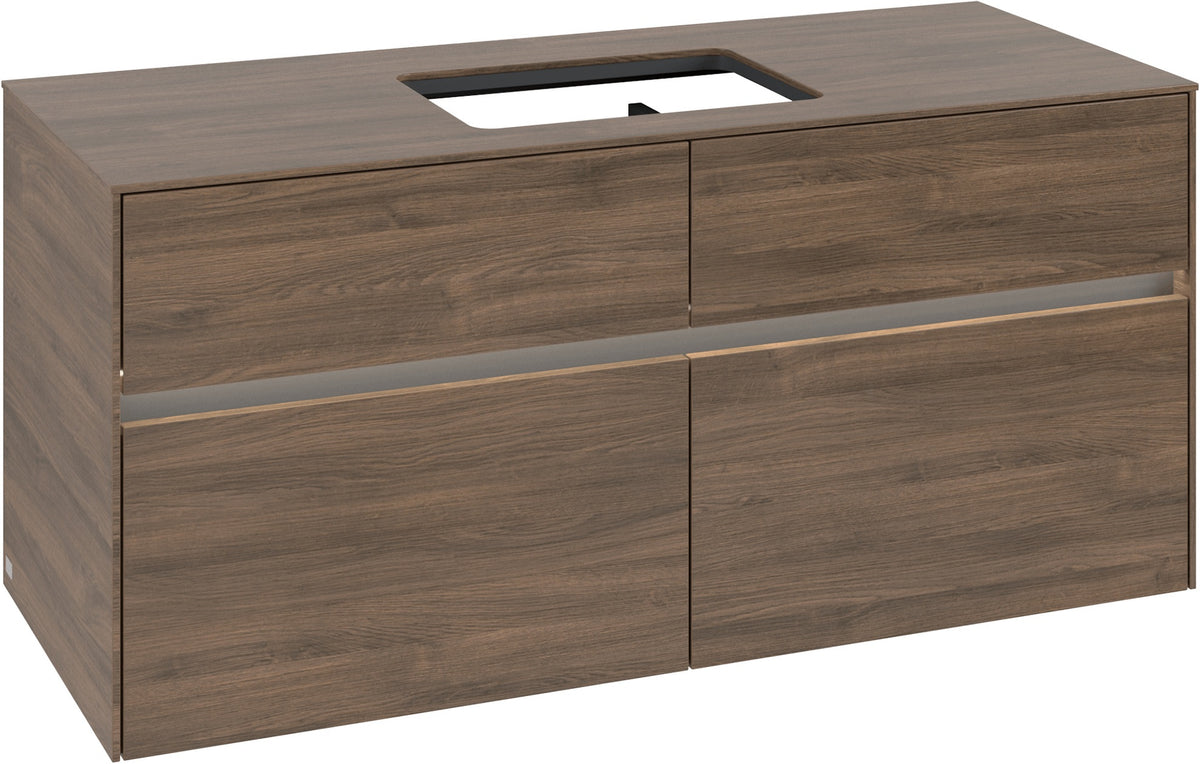 Villeroy & Boch Waschtischunterschrank Collaro C112 B0 1200 mm Arizona Oak mit Beleuchtung