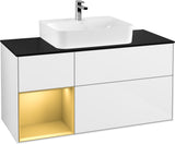 Villeroy & Boch Finion Waschbeckenunterschrank 1200 mm Glossy White mit Beleuchtung