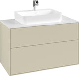 Villeroy & Boch Finion Waschbeckenunterschrank 1000 mm Glossy White mit LED-Beleuchtung
