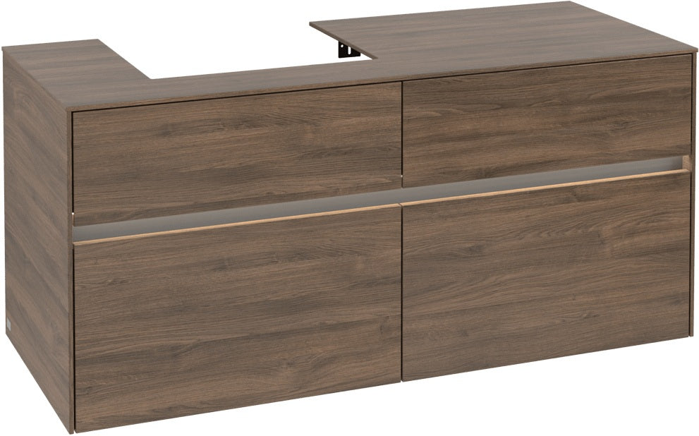 Villeroy & Boch Waschtischunterschrank Collaro C071 B0 1200 mm Arizona Oak mit Beleuchtung