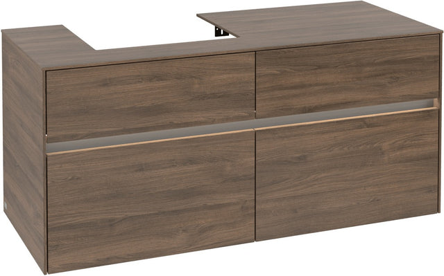 Villeroy & Boch Waschtischunterschrank Collaro C071 B0 1200 mm Arizona Oak mit Beleuchtung