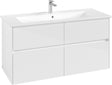 Villeroy & Boch Waschbeckenunterschrank Collaro C146 Glossy White 1161 mm mit 4 Auszügen und SoftClosing