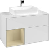 Villeroy & Boch Finion Waschtischunterschrank 1000 mm White Matt Lacquer mit LED-Beleuchtung