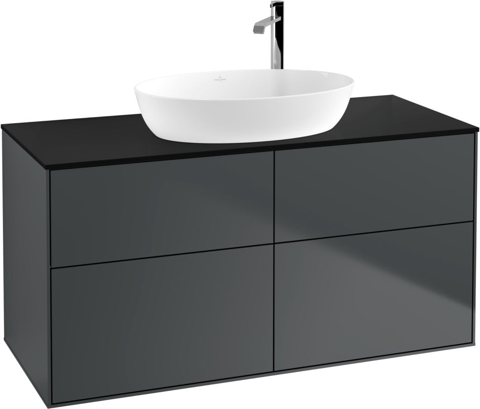 Villeroy & Boch Finion Waschtischunterschrank F91200GF 1200 mm Glossy White Lacquer mit 4 Auszügen