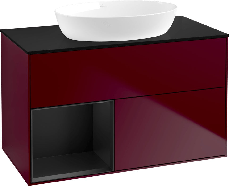 Villeroy & Boch Finion Waschtischunterschrank 1000 mm Glossy White Lacquer mit Beleuchtung