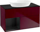 Villeroy & Boch Finion Waschtischunterschrank 1000 mm Glossy White Lacquer mit Beleuchtung