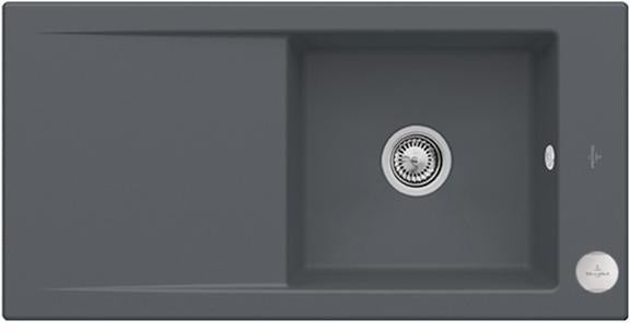 Villeroy & Boch Timeline 60 Flat Einbauspüle Graphite CeramicPlus 965x475 mm