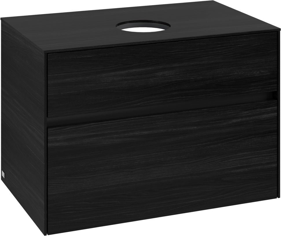 Villeroy & Boch Waschbeckenunterschrank Collaro C037 Black Oak 800 mm mit SoftClosing