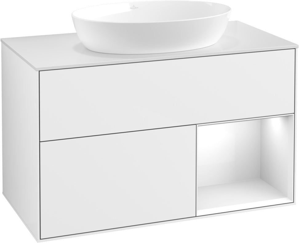 Villeroy & Boch Finion Waschtischunterschrank FA21GFGF 1000 mm Glossy White Lacquer