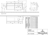 Villeroy & Boch Waschtischunterschrank Collaro C047 Black Oak 1400 mm mit Beleuchtung & SoftClosing