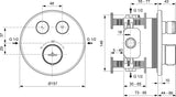 Villeroy & Boch Unterputz-Thermostat Universal Taps & Fittings – Chrom, rund, Verbrühschutz