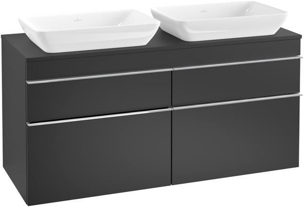 Villeroy & Boch Venticello Waschtischunterschrank 1257 mm Glossy White, 4 Auszüge, für 2 Waschtische