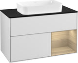 Villeroy & Boch Waschtischunterschrank Finion F252G 1000 mm Glossy White Lacquer mit LED-Beleuchtung
