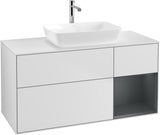Villeroy & Boch Waschtischunterschrank Finion G831G 1200 mm Glossy White Lacquer mit Beleuchtung
