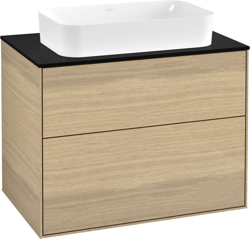 Villeroy & Boch Waschtischunterschrank Finion G6310 800 mm Anthracite Matt Lacquer mit Beleuchtung