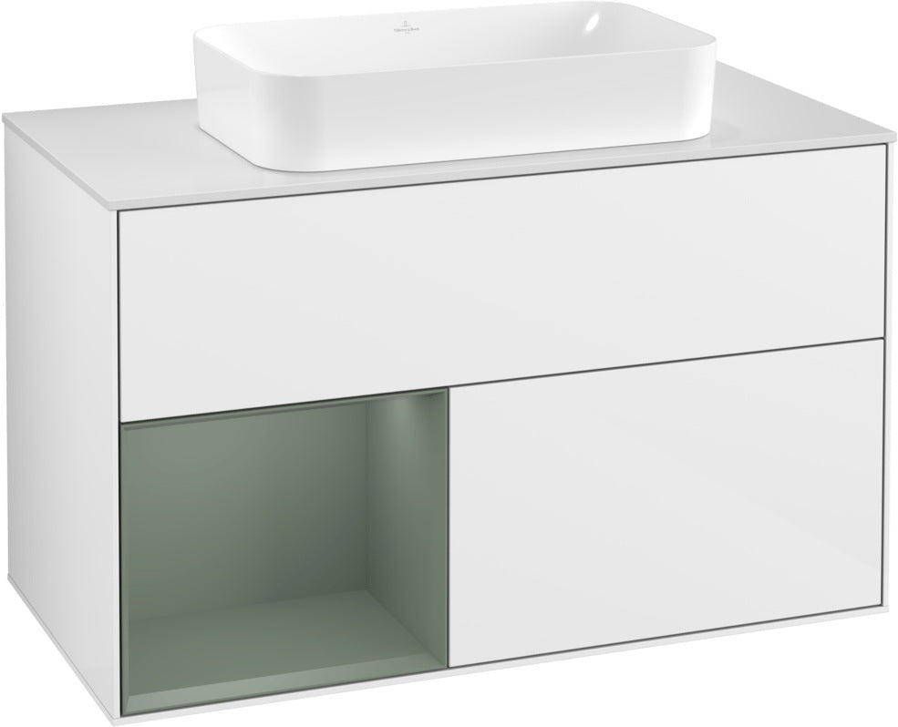 Villeroy & Boch Waschtischunterschrank Finion G241GF Glossy White Lacquer 1000 mm mit Beleuchtung