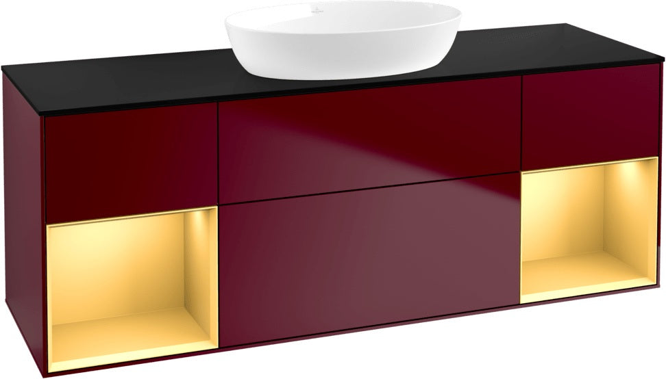 Villeroy & Boch Finion Waschtischunterschrank 1600 mm Glossy White Lacquer mit Beleuchtung