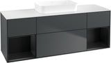 Villeroy & Boch Finion Waschtischunterschrank 1600 mm Glossy White Lacquer mit Beleuchtung