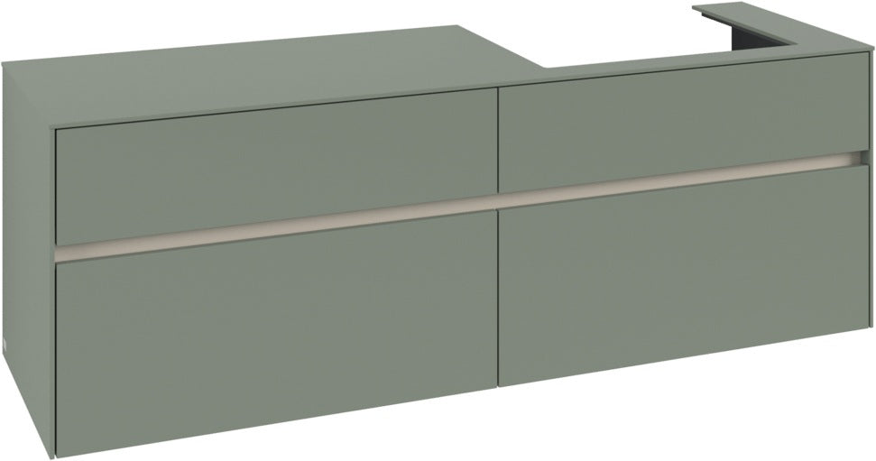 Villeroy & Boch Waschtischunterschrank Collaro C023B0 1600 mm White Oak mit Beleuchtung und SoftClosing