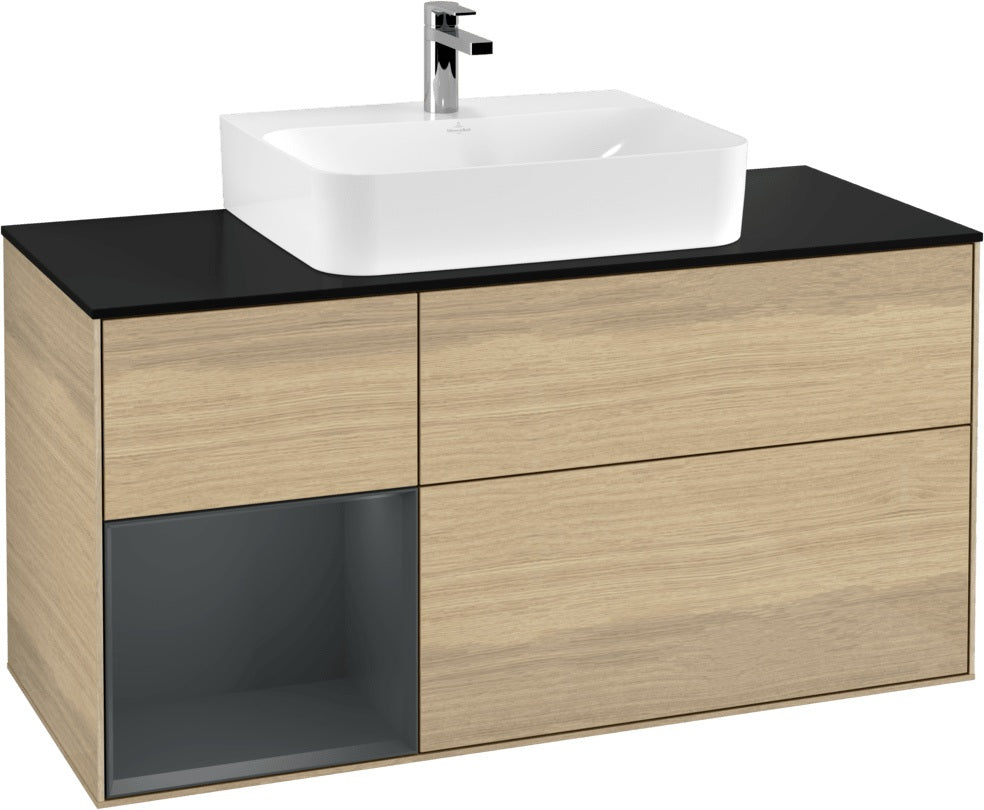 Villeroy & Boch Finion Waschbeckenunterschrank 1200 mm Glossy White mit Beleuchtung