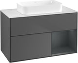 Villeroy & Boch Finion Waschtischunterschrank 1000 mm Glossy White Lacquer mit LED-Beleuchtung