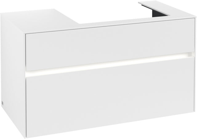 Villeroy & Boch Waschtischunterschrank Collaro C018 B0 1000 mm White Matt mit Beleuchtung und SoftClosing