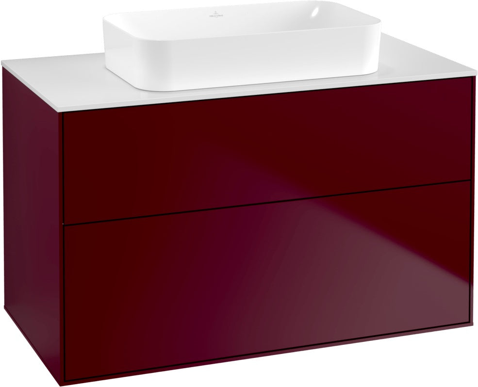 Villeroy & Boch Finion Waschtischunterschrank 1000 mm Glossy White Lack mit SoftClosing