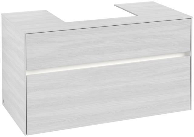Villeroy & Boch Collaro Waschtischunterschrank 1000 mm mit LED-Beleuchtung White Wood