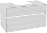 Villeroy & Boch Collaro Waschtischunterschrank 1000 mm mit LED-Beleuchtung White Wood