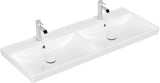 Villeroy & Boch Avento Doppelwaschtisch 1200 mm Weiß Alpin – Wandmontage, 2 Becken