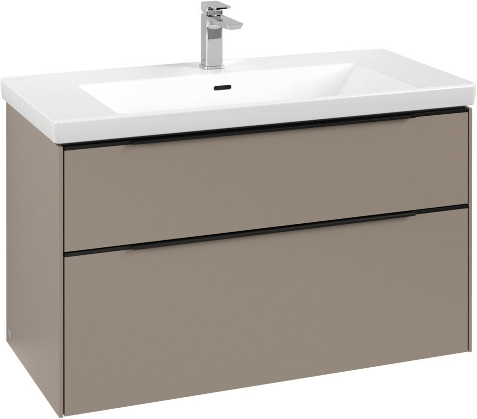 Villeroy & Boch Subway 3.0 Waschtischunterschrank C570L0 Brilliant White mit LED-Beleuchtung und SoftClosing