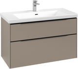 Villeroy & Boch Subway 3.0 Waschtischunterschrank C570L0 Brilliant White mit LED-Beleuchtung und SoftClosing