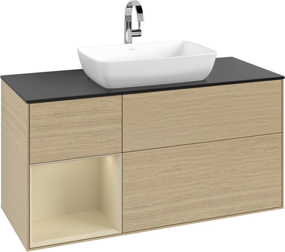 Villeroy & Boch Finion Waschtischunterschrank 1200 mm Glossy White Lacquer mit Beleuchtung