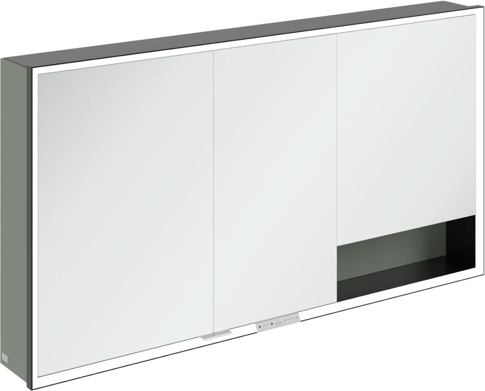 Villeroy & Boch Spiegelschrank My View+ B48110 1000 mm Graphite mit LED-Beleuchtung und SoftClosing