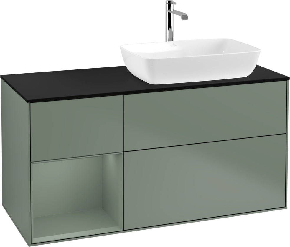 Villeroy & Boch Finion Waschtischunterschrank 1200 mm Glossy White Lacquer mit Beleuchtung