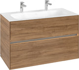 Villeroy & Boch Waschbeckenunterschrank Collaro C13900 in White Oak – 996 mm, 2 Auszüge, SoftClosing